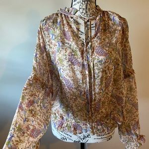 Daytrip peacock blouse very delicately beautiful